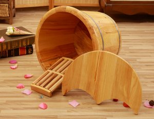 國(guó)外美女木工制作圓形木盆過程