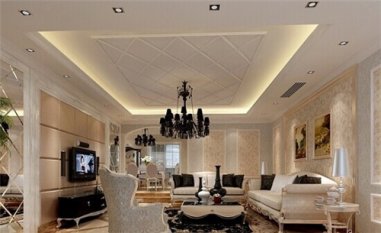客廳木工石膏板吊頂效果圖 客廳木工石膏板吊頂效果圖
